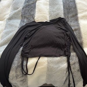 long sleeve crop top